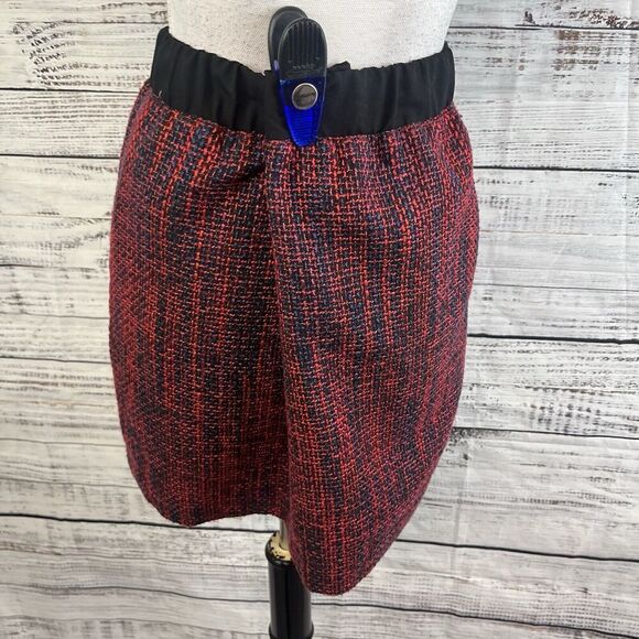 Ann Taylor Loft Skirt size Medium Pink Blue Tweed Pockets Straight Above Knee - Picture 7 of 8